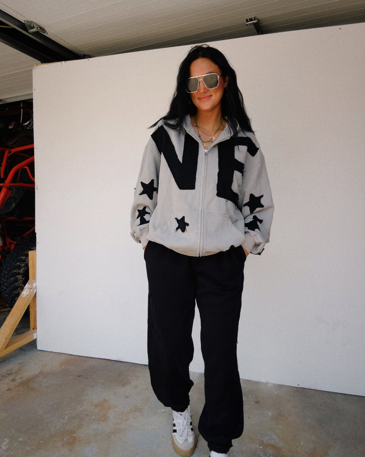 NE Star Zip Jacket - Charcoal/Black