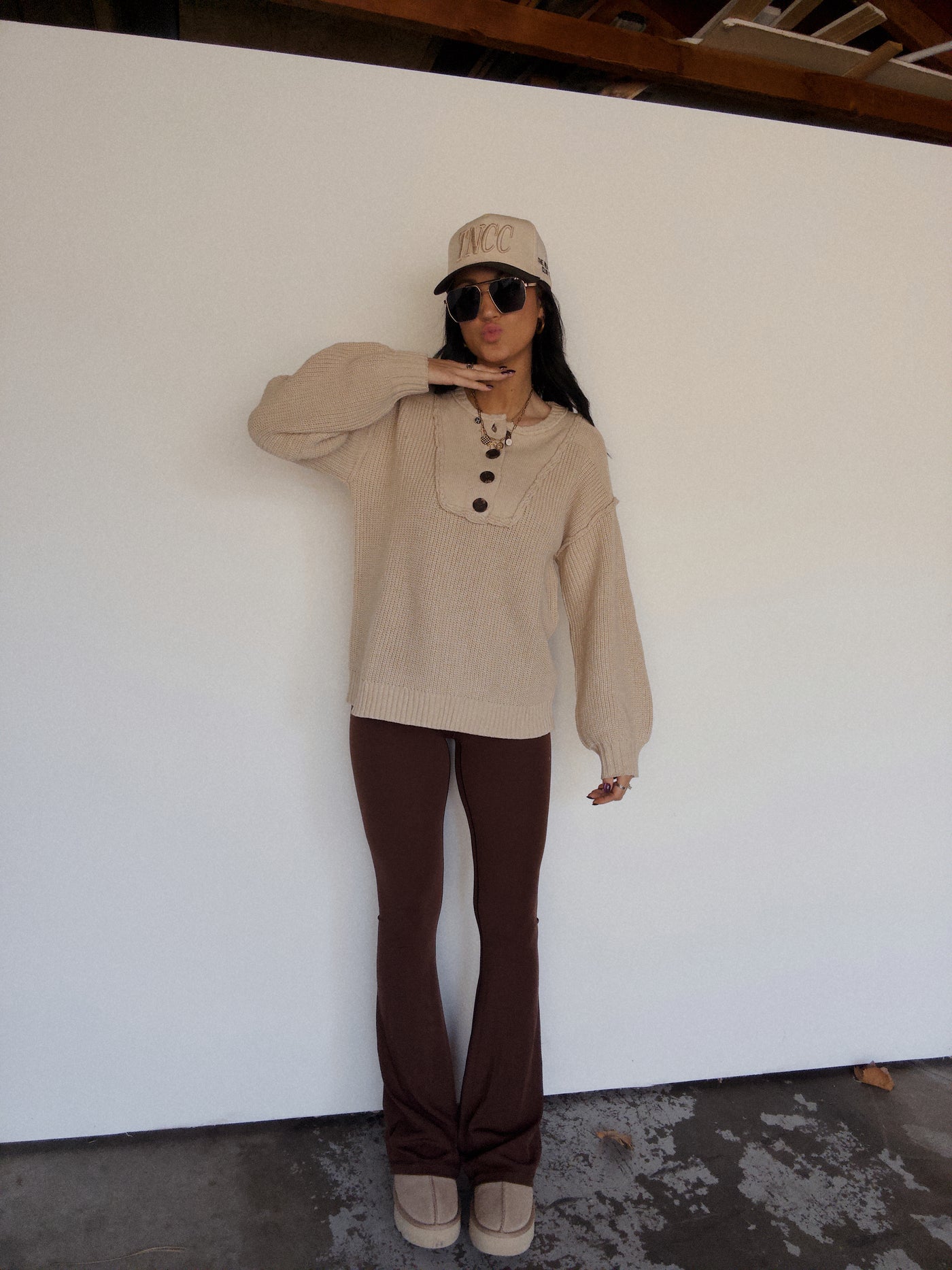 Logan Henley Sweater - Oatmeal