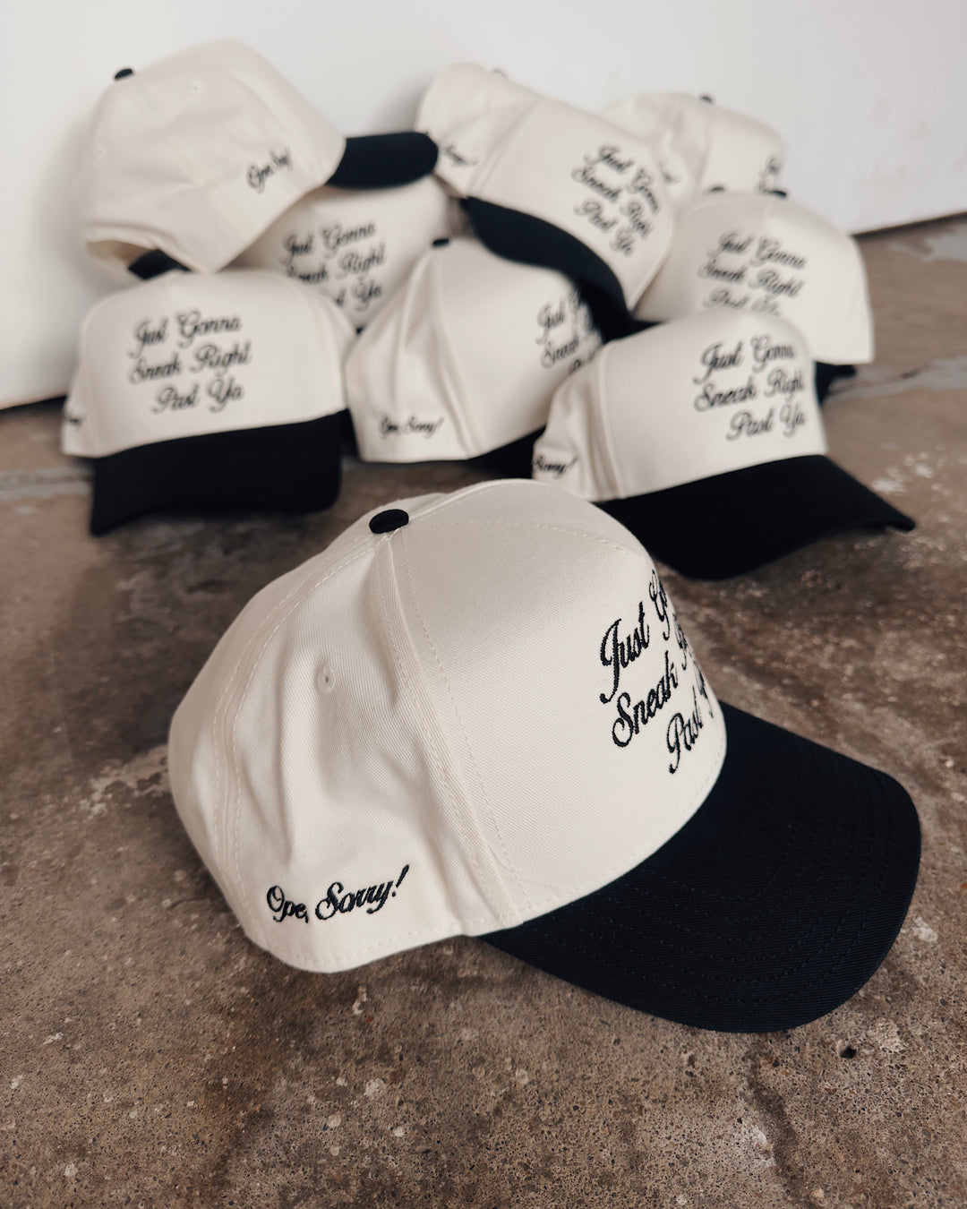 Ope, Sorry Hat - Off White/Black