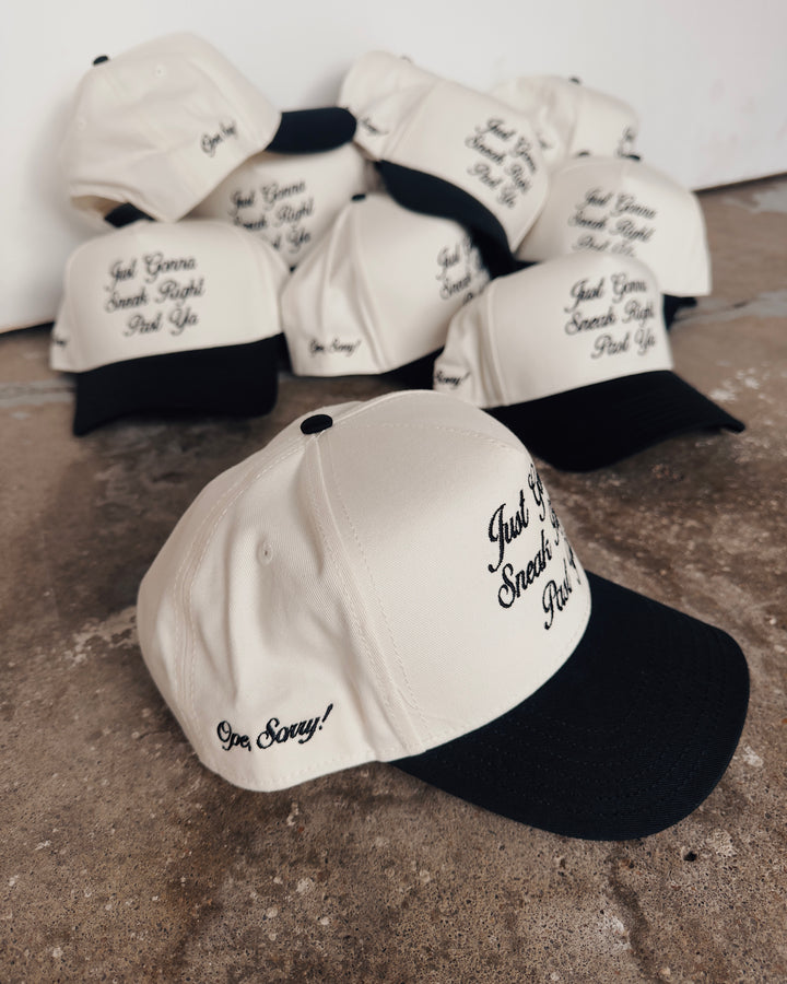 Ope, Sorry Hat - Off White/Black