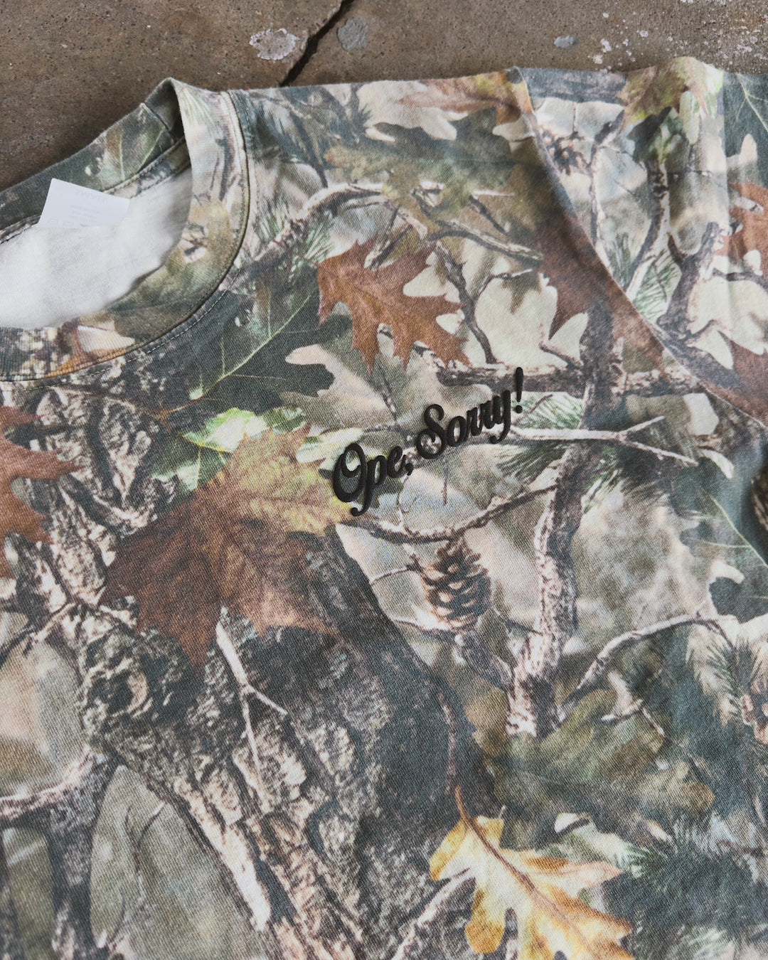Ope, Sorry Cotton Tee - Camo