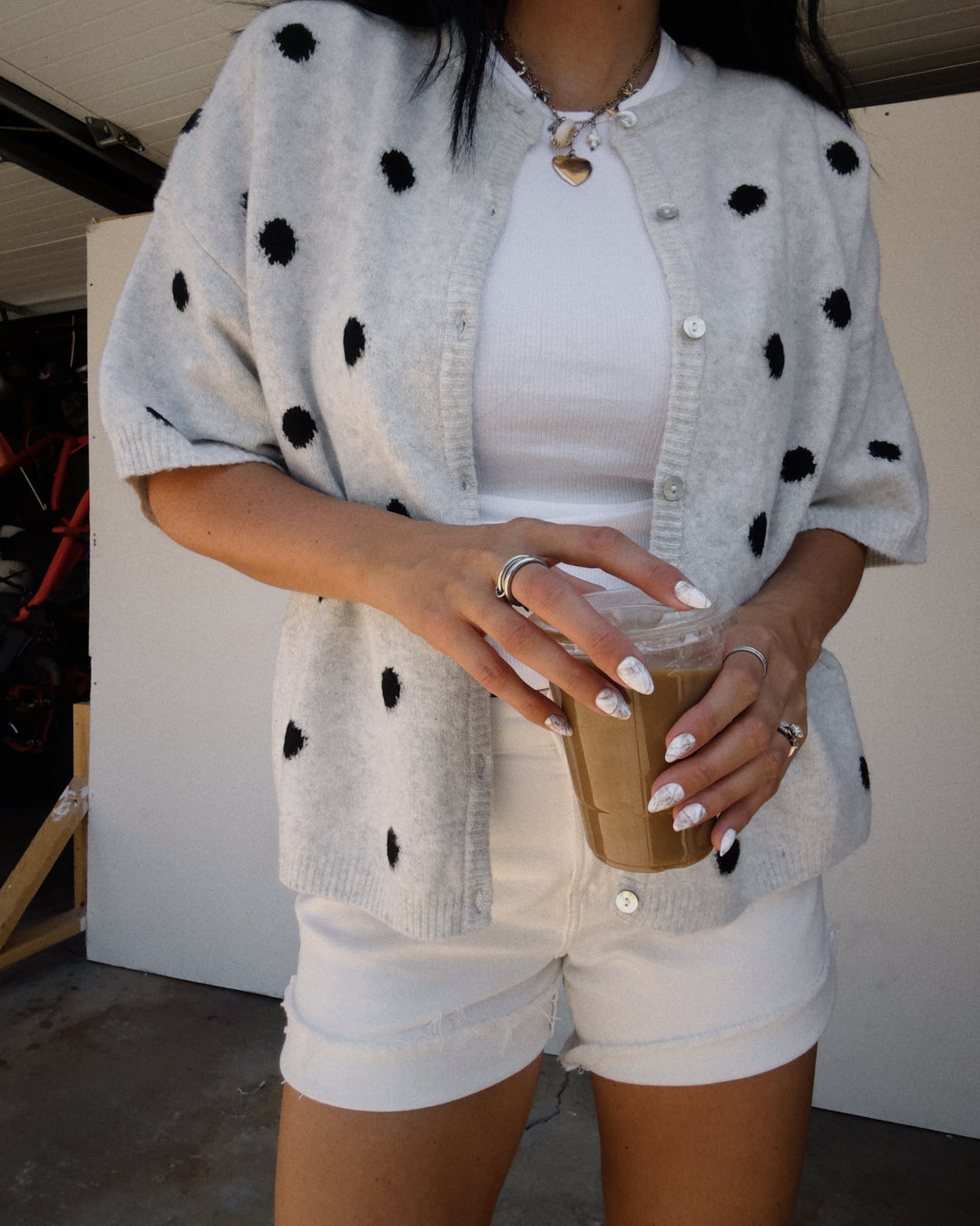 The Penny Cardigan - Ash/Black