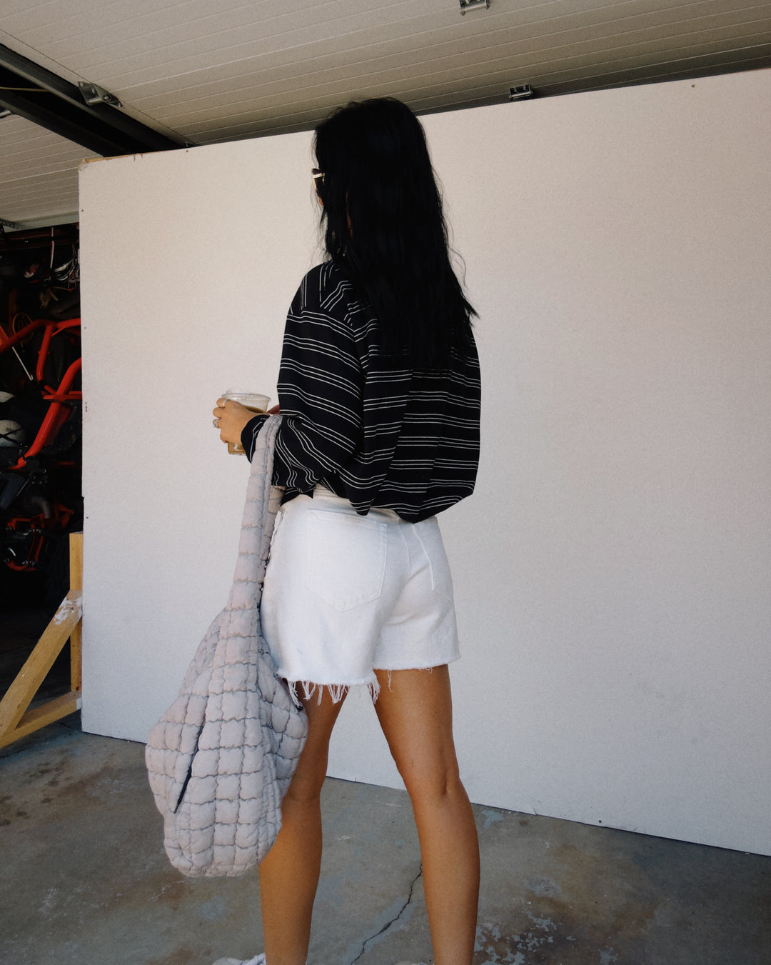 Off-Duty Striped Long Sleeve - Black/White