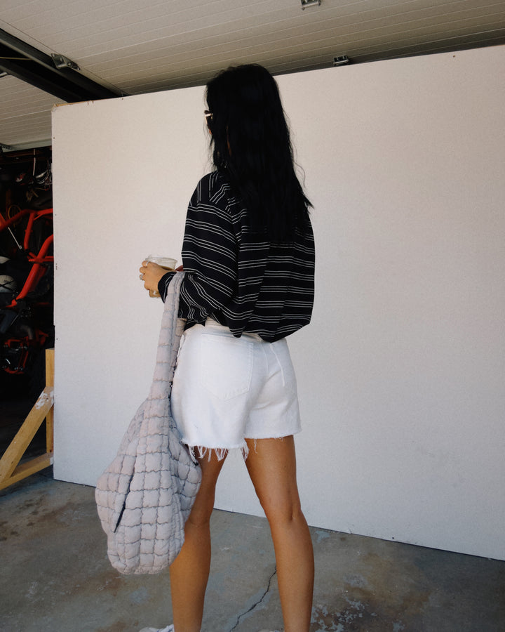 Off-Duty Striped Long Sleeve - Black/White