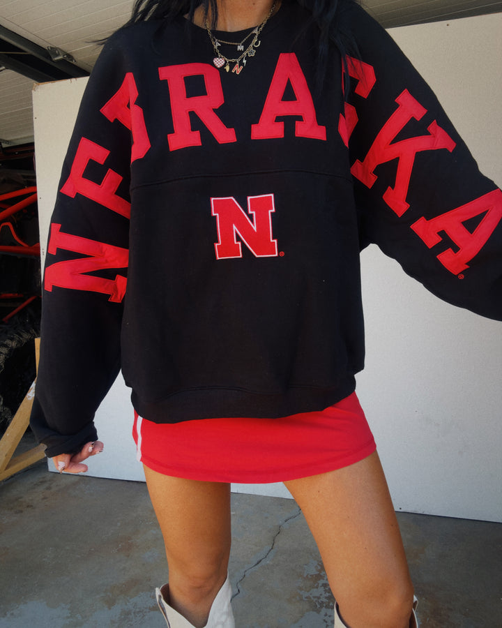 Big N Nebraska Sweatshirt - Black