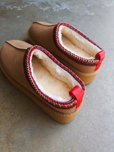 Alpine Platform Slippers - Chestnut