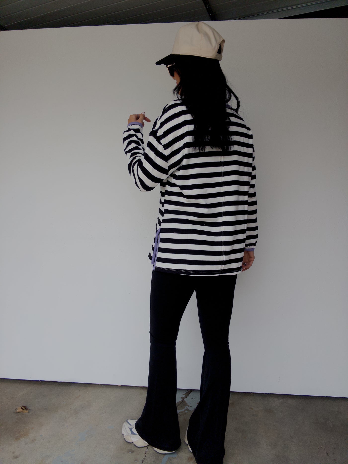 Onida Stripe Top - Black/White