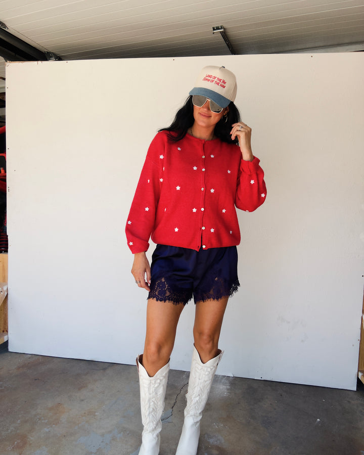 All Star Cardigan - Red