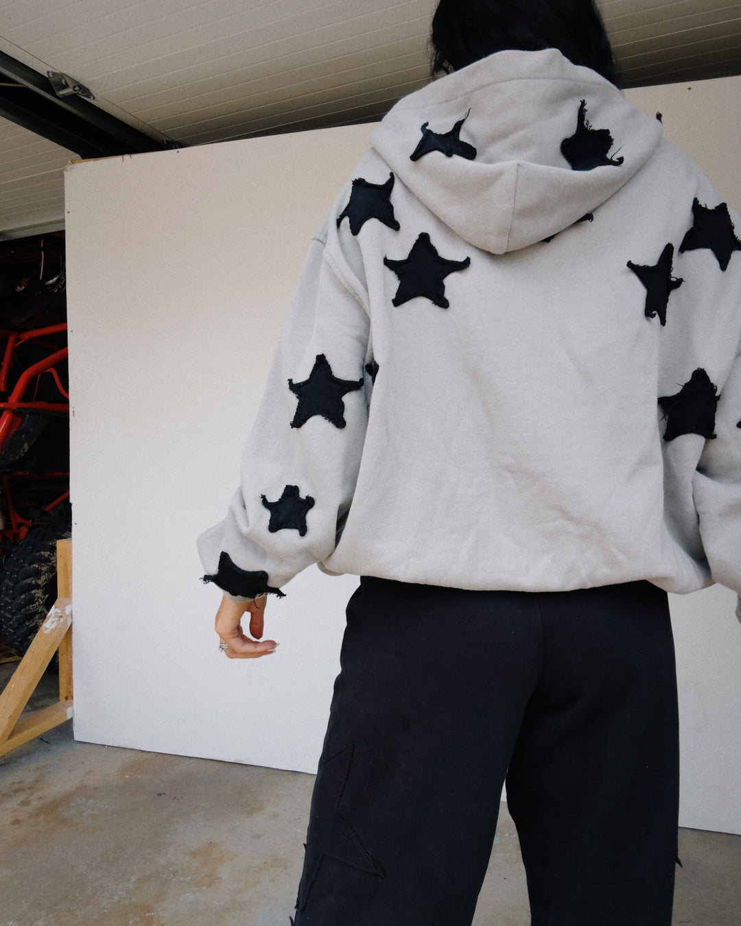 NE Star Zip Jacket - Charcoal/Black