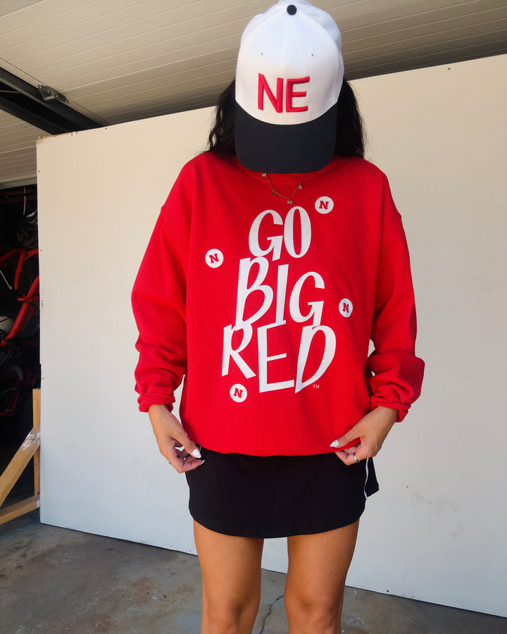 Go Big Red Mini Volleyball Sweatshirt - Red