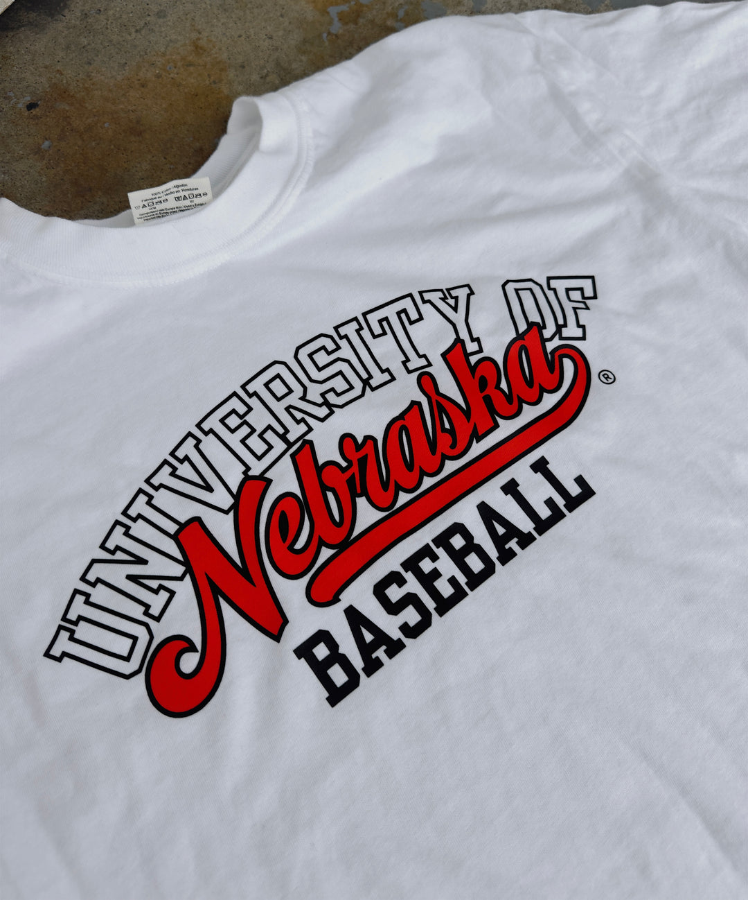 University Of Nebraska Cotton Tee - White