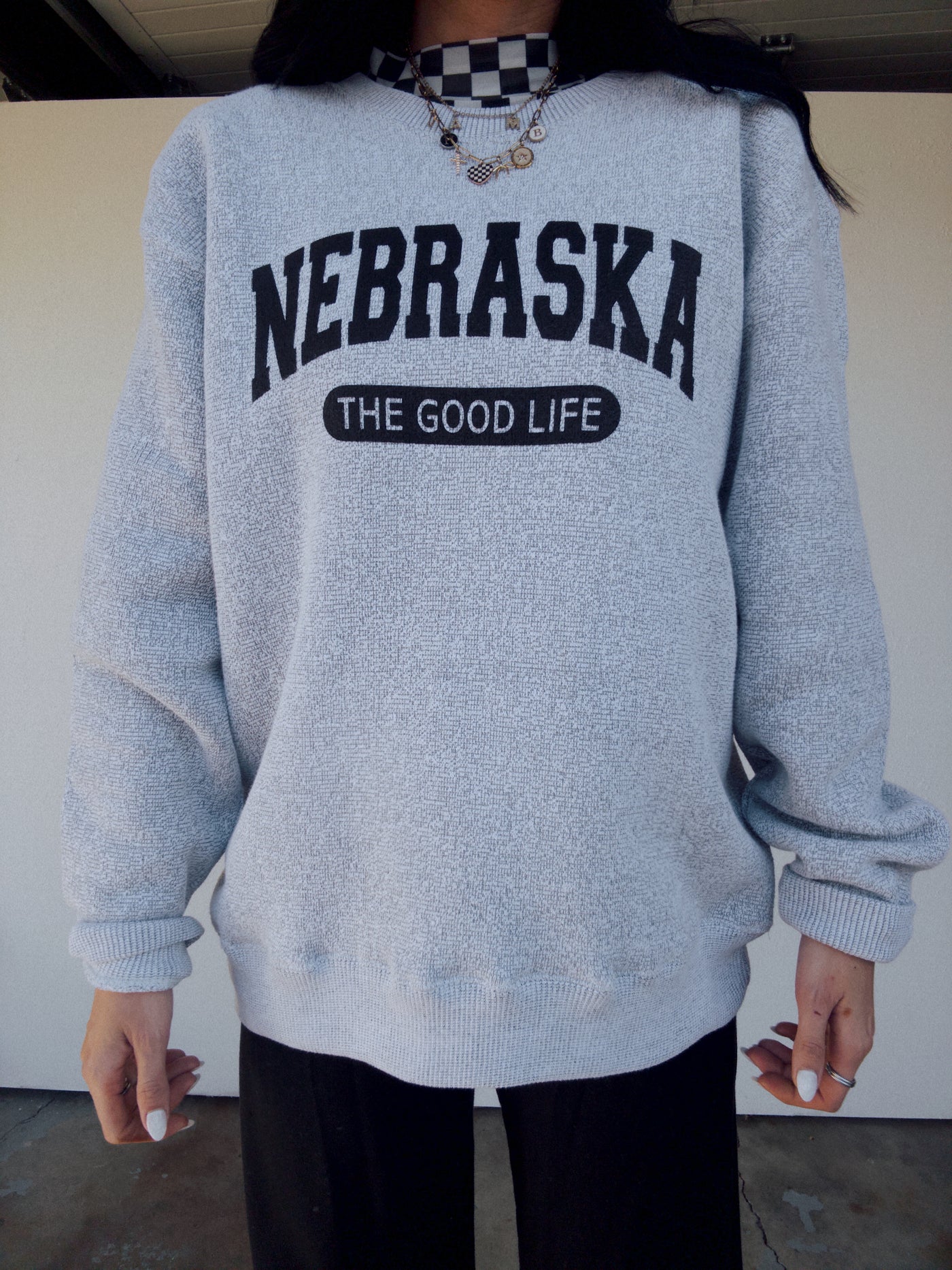 The Good Life Textured Sweatshirt - Pepper