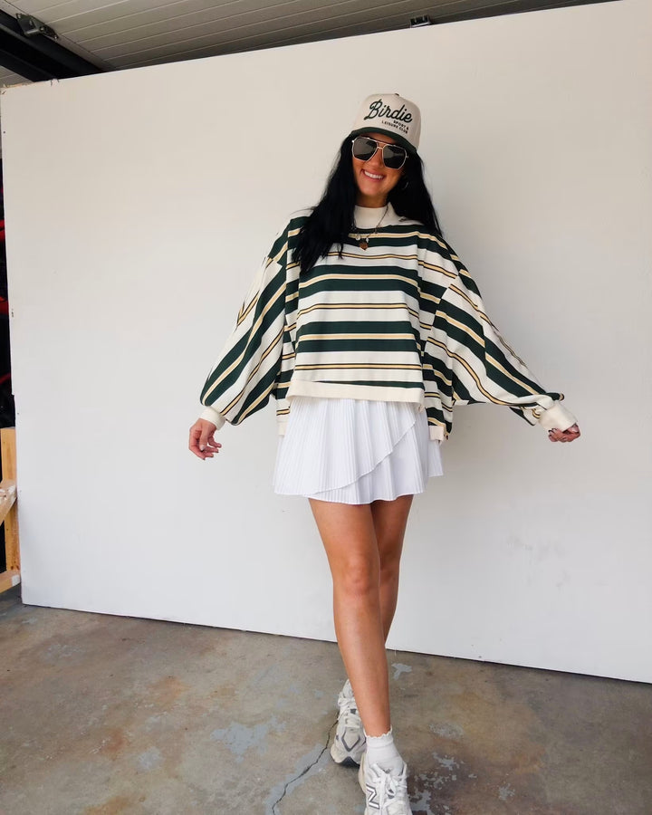 Country Club Mockneck - Green/Yellow