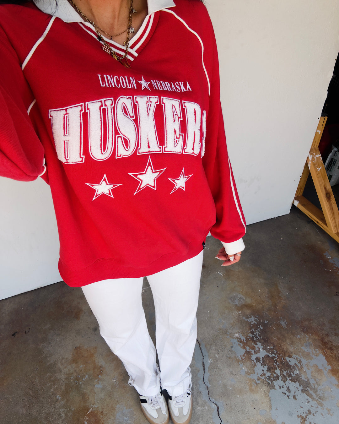 Huskers Slate Sweatshirt - Red/White
