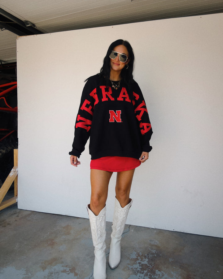 Big N Nebraska Sweatshirt - Black