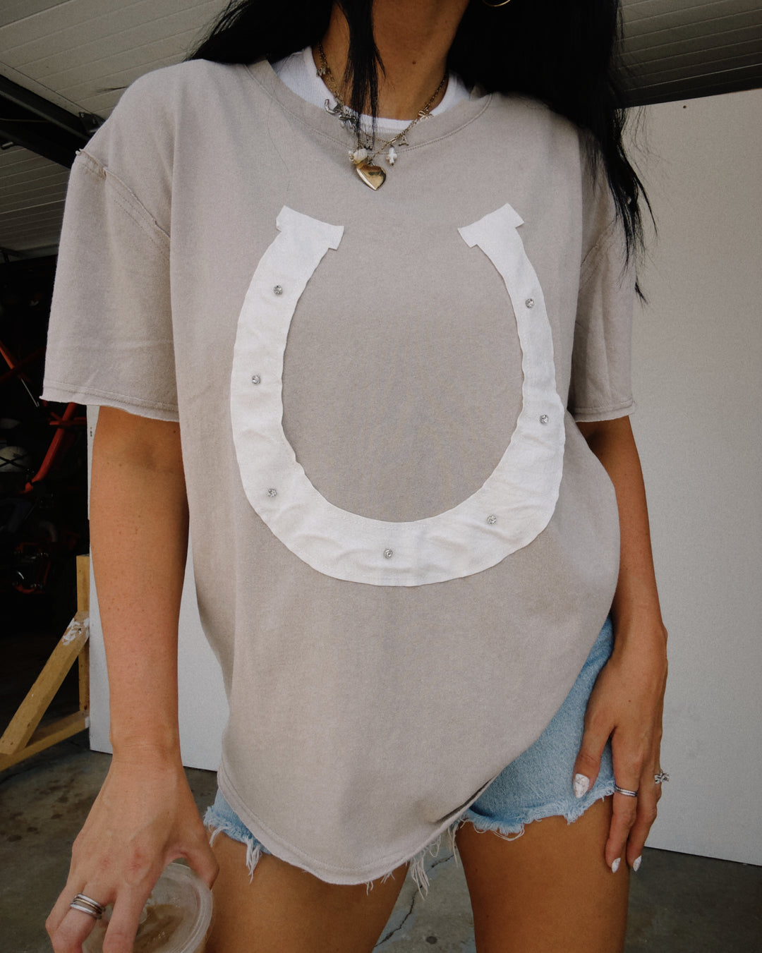 Lucky Charm Tee - Acid Grey