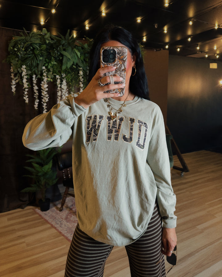WWJD Camo Long Sleeve - Sandstone