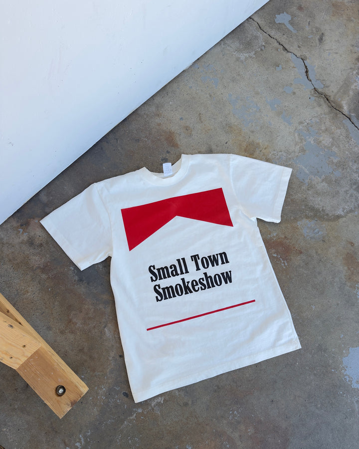 Small Town Smokeshow Cotton Tee - White