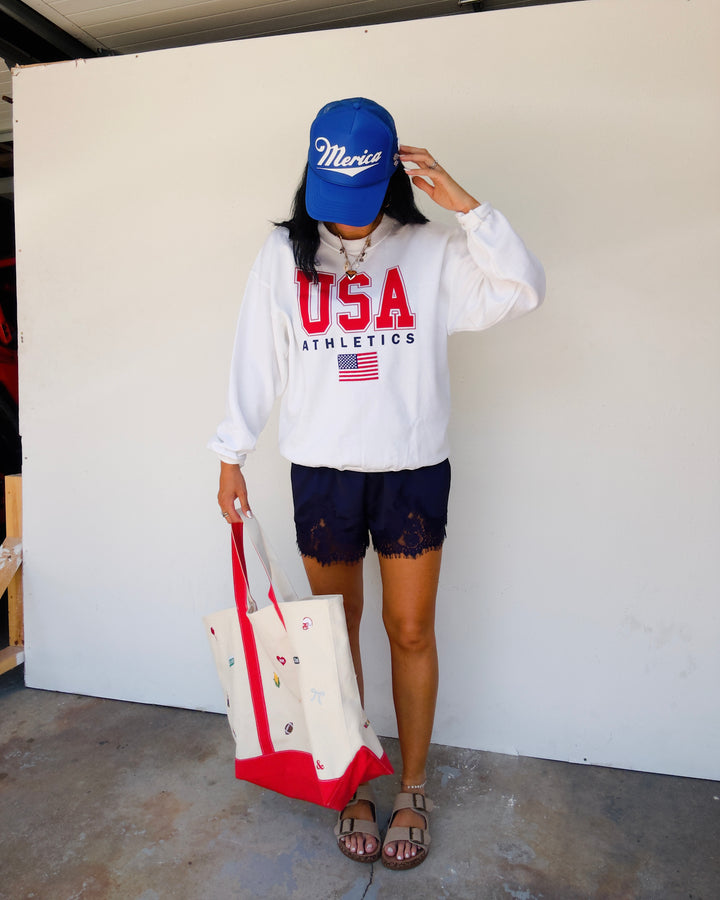 USA Athletics Sweatshirt - White
