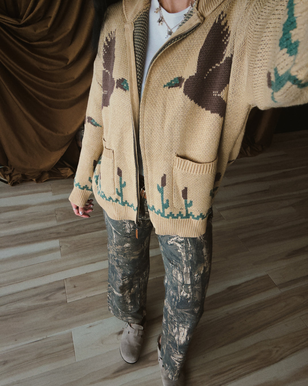Duck Season Cardigan - Tan