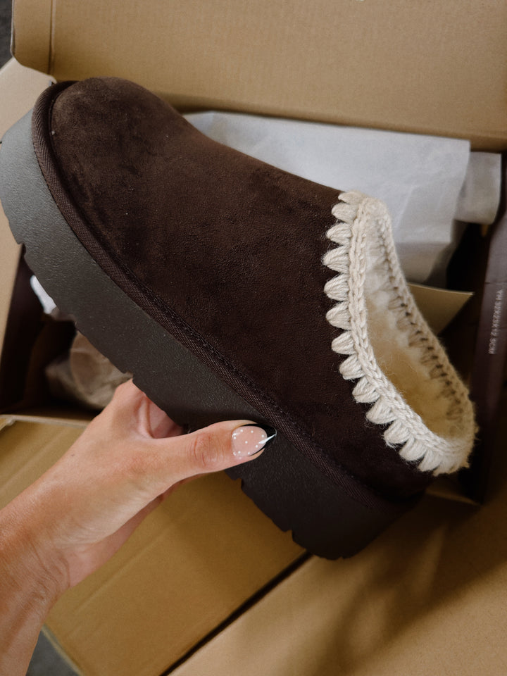 Brandi Platform Mules - Coffee