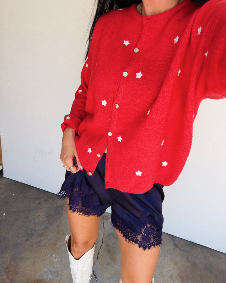 All Star Cardigan - Red
