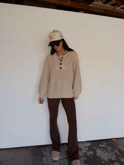 Logan Henley Sweater - Oatmeal