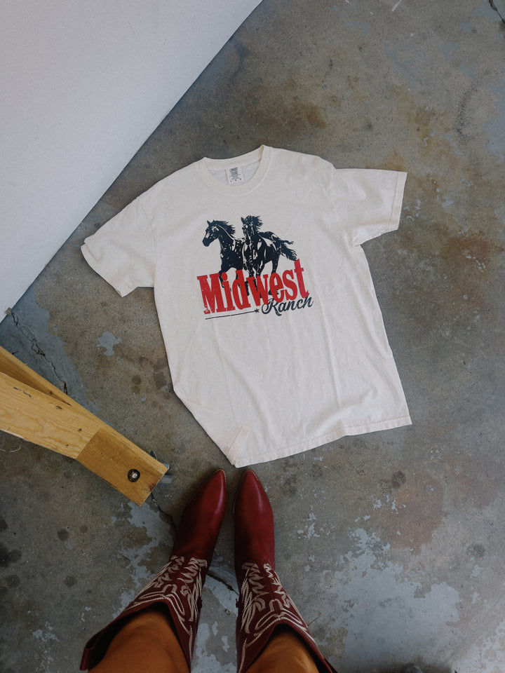 Midwest Ranch Cotton Tee - Ivory
