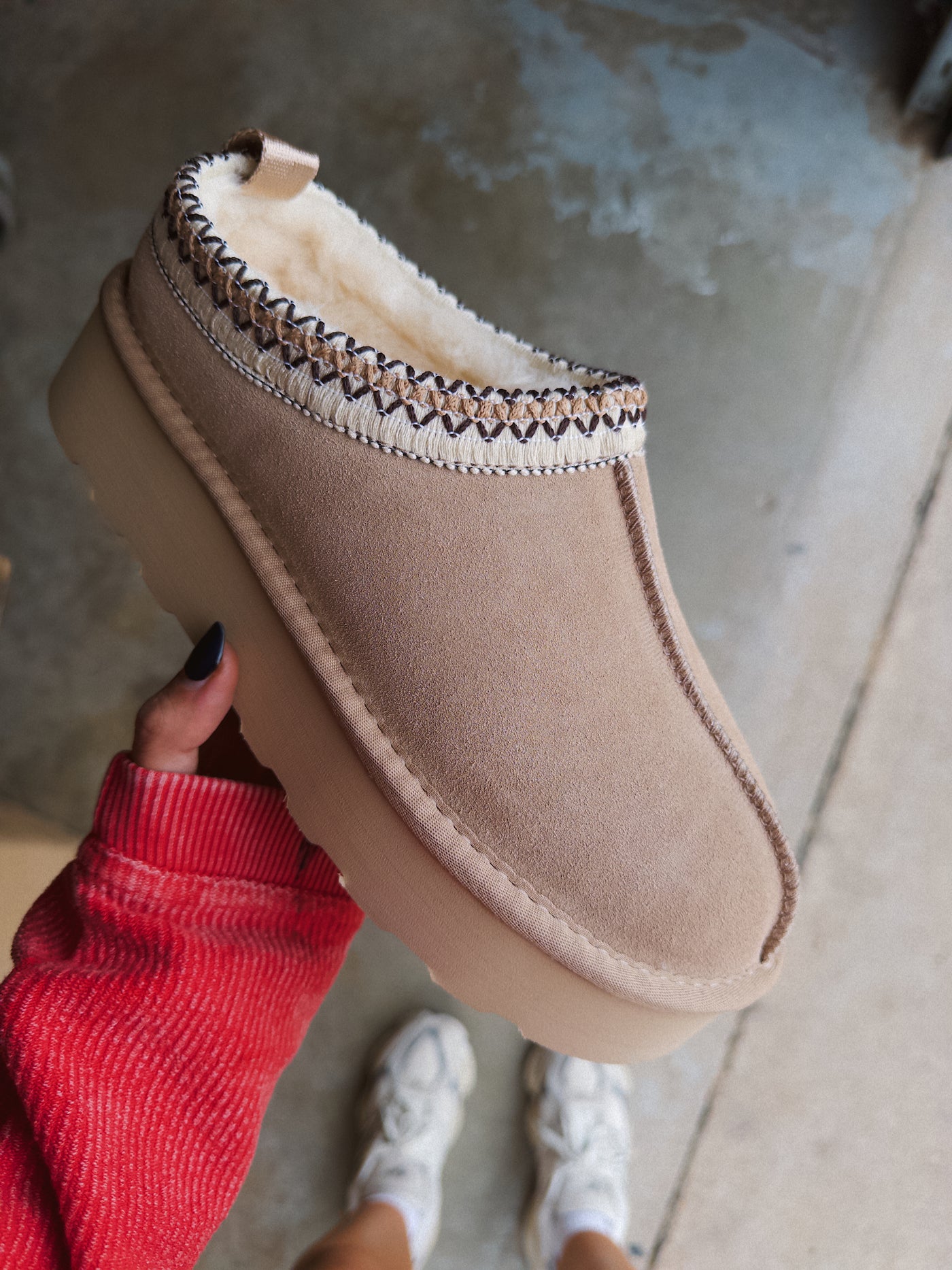 Alpine Platform Slippers - Sandstone