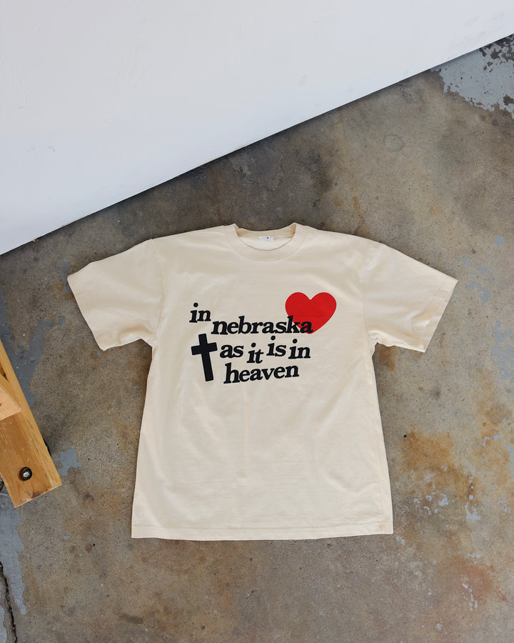 In Nebraska As It Is In Heaven Cotton Tee - Ivory