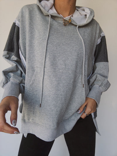 Colorblock Hoodie - H.Grey