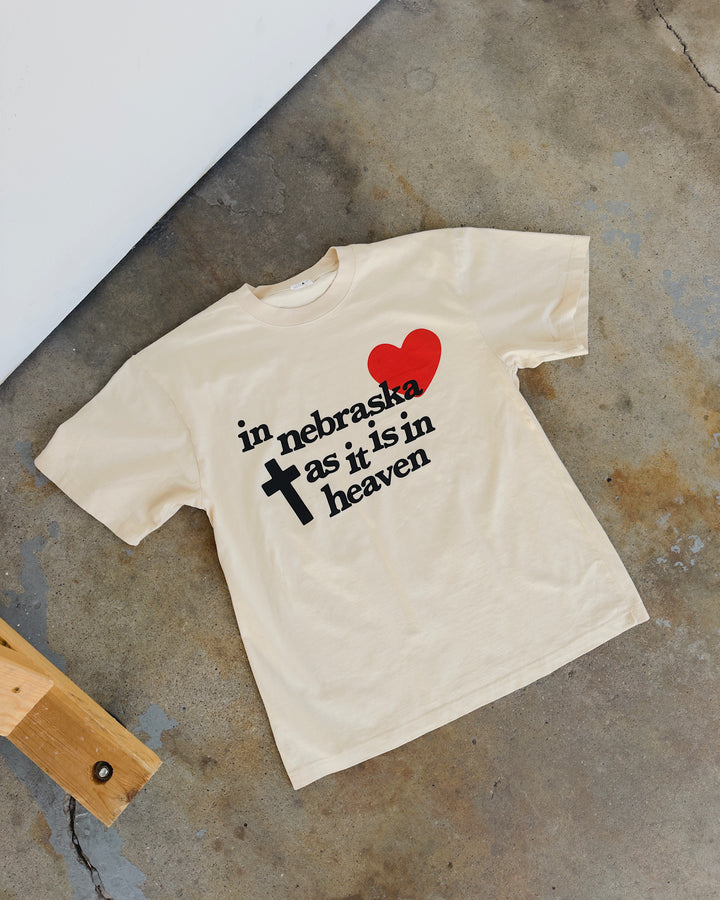 In Nebraska As It Is In Heaven Cotton Tee - Ivory
