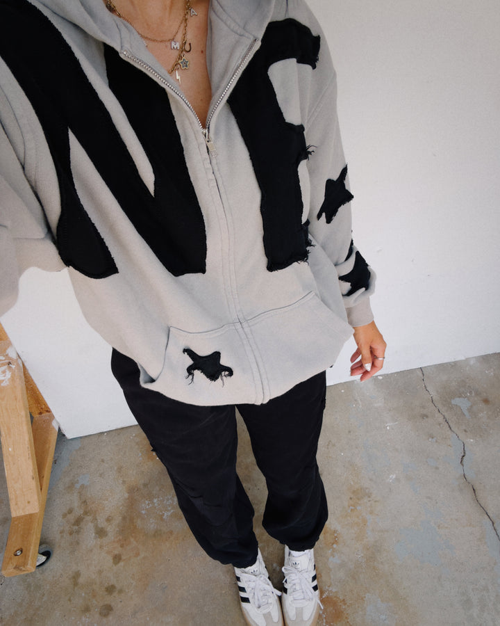 NE Star Zip Jacket - Charcoal/Black