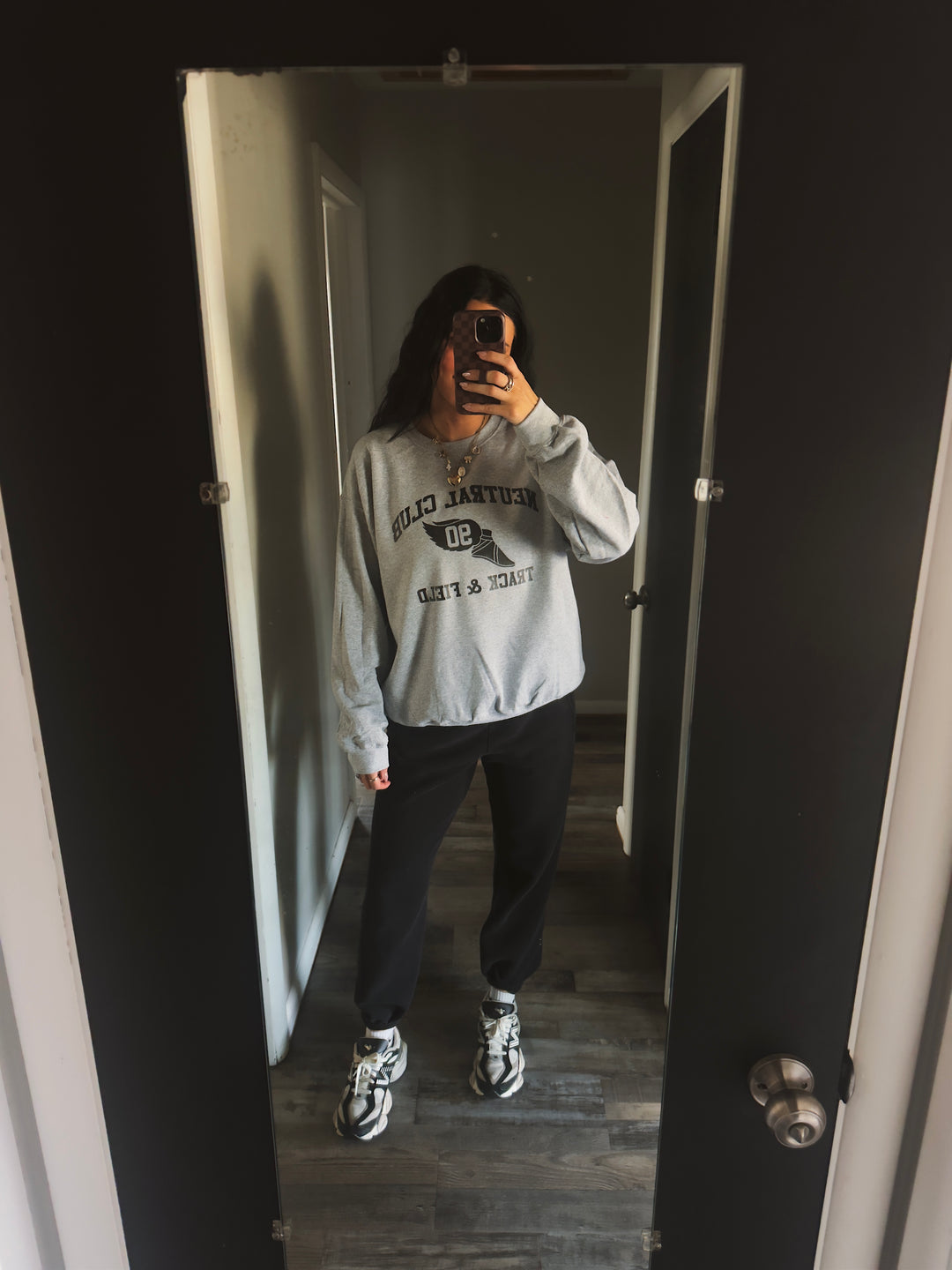 Neutral Club Track &amp; Field Sweatshirt - Heather Grey