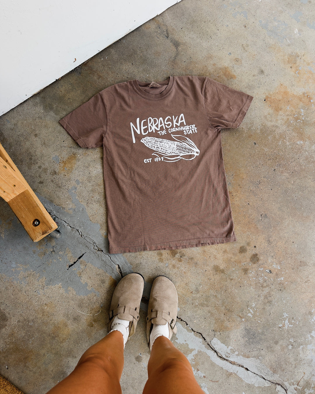 NE The Cornhusker State Cotton Tee - Espresso