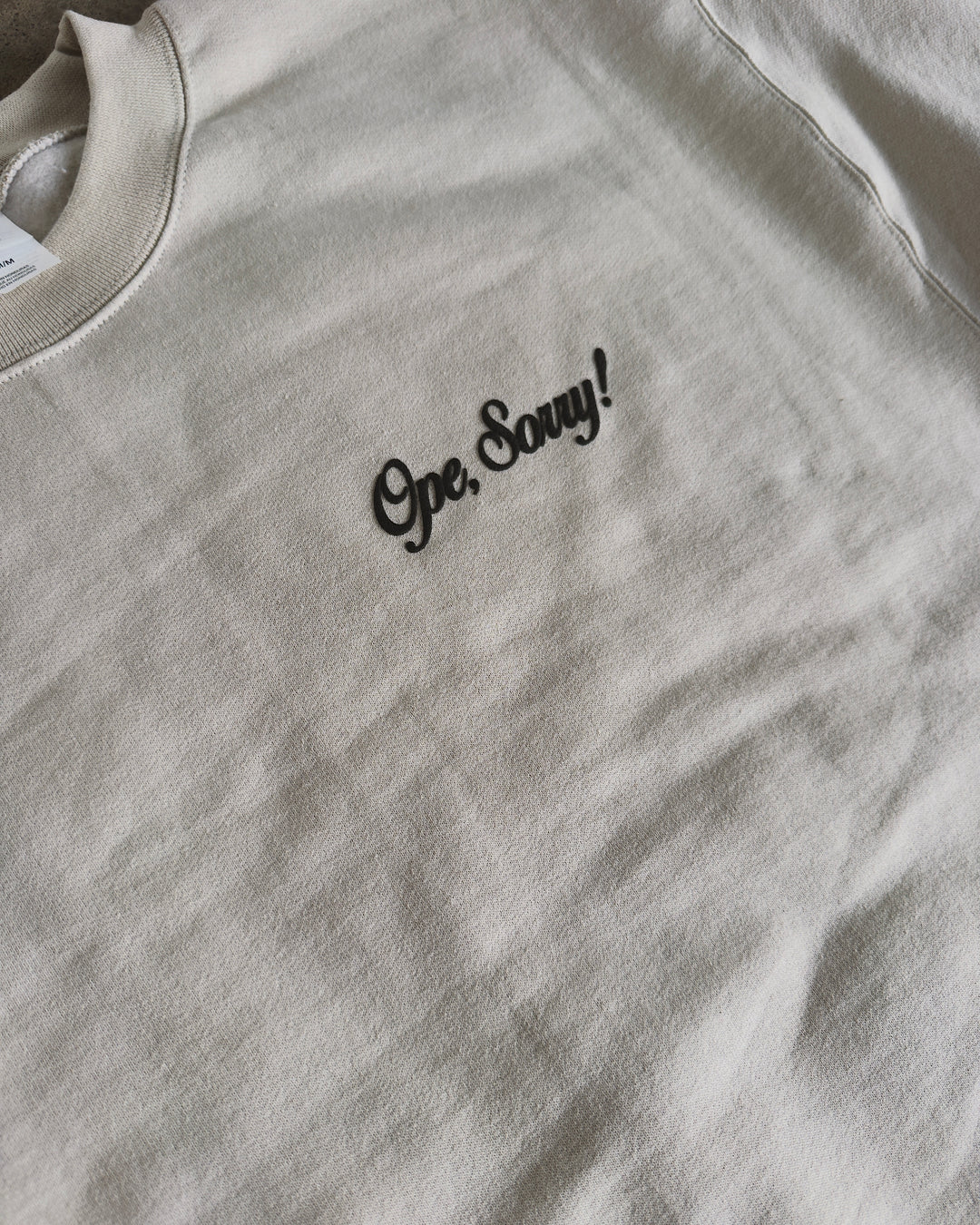 Ope, Sorry Sweatshirt - Sand