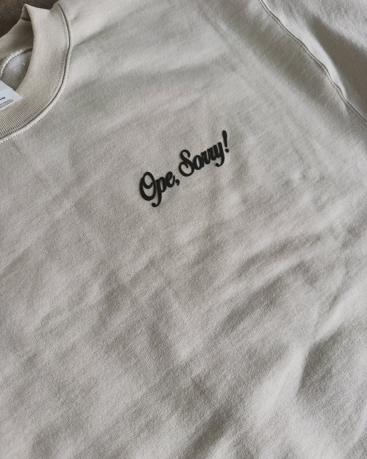 Ope, Sorry Sweatshirt - Sand