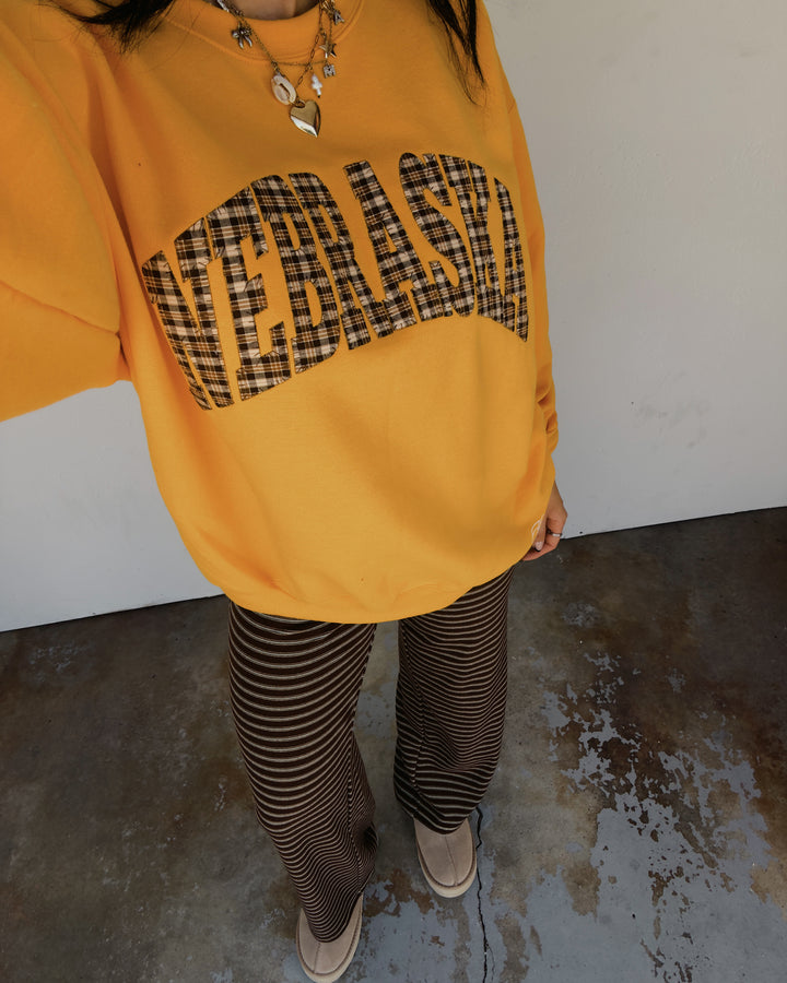 Nebraska Flannel Sweatshirt - Gold
