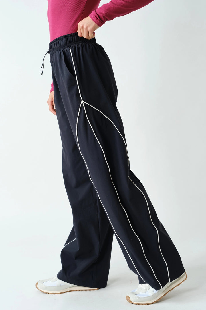 Sideline Track Pants - Black/White