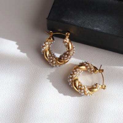 Nolita Hoops - Pearl Gold