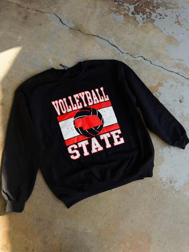 Volleyball State Sweatshirt - Black
