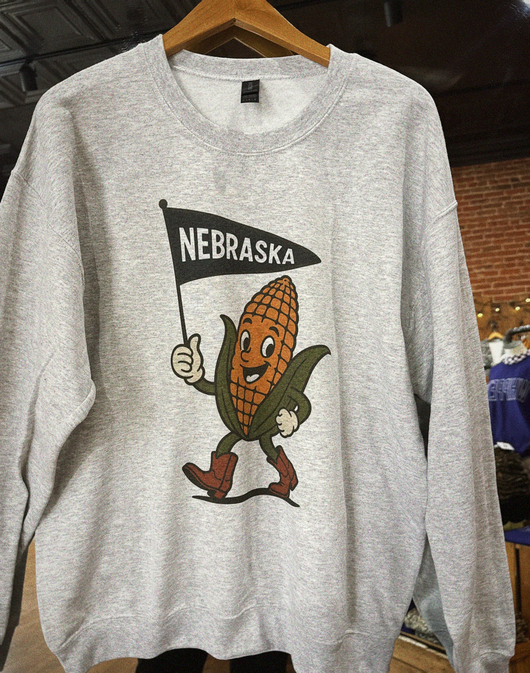 Nebraska Corn Sweatshirt - Ash