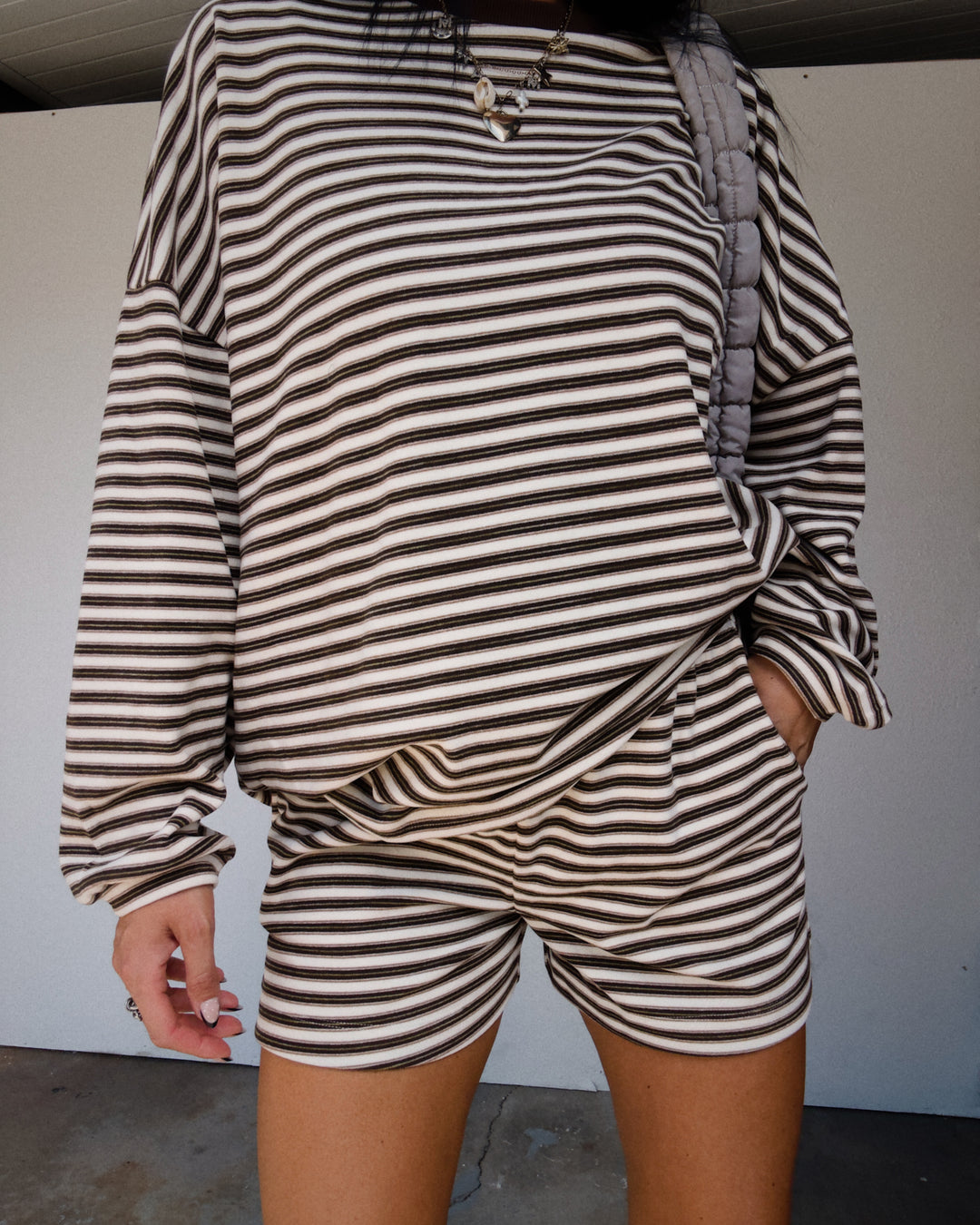 Morgan Striped Shorts - Brown Multi