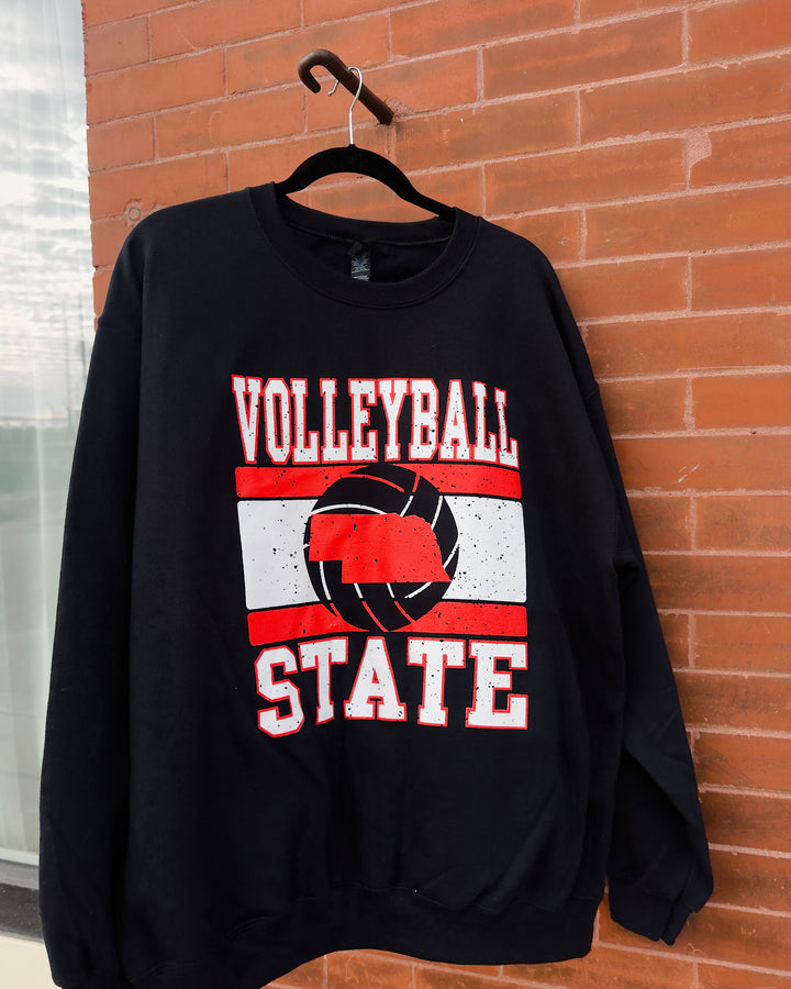 Volleyball State Sweatshirt - Black
