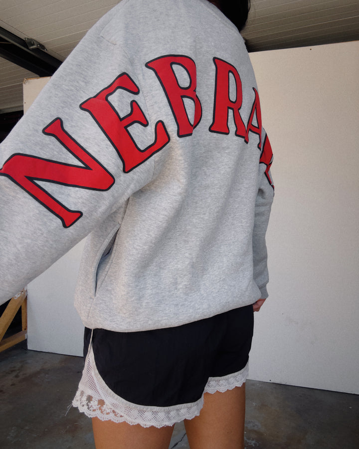 Nebraska Back Sweatshirt - Ash