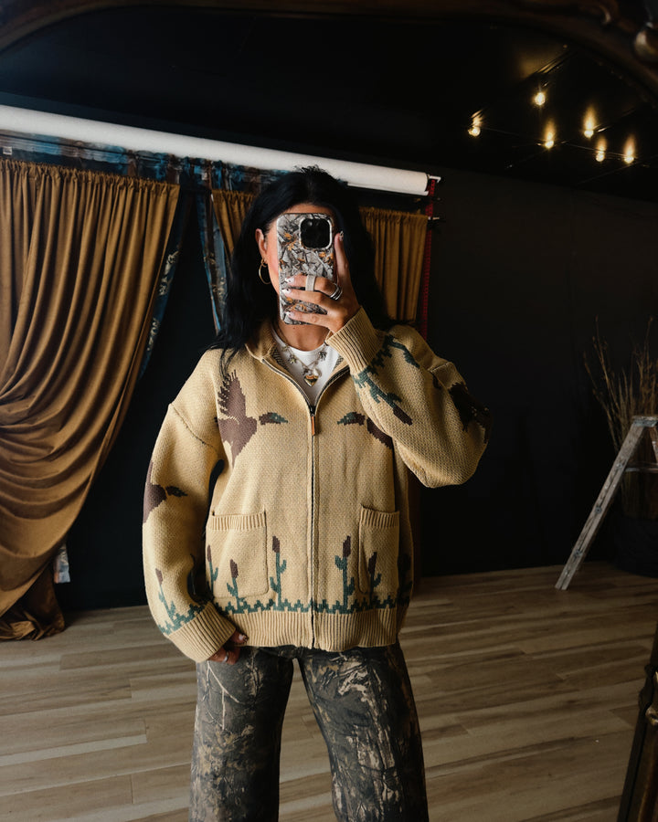 Duck Season Cardigan - Tan