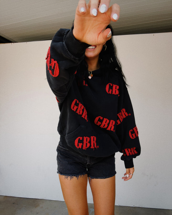 GBR Stitch Hoodie - Washed Black