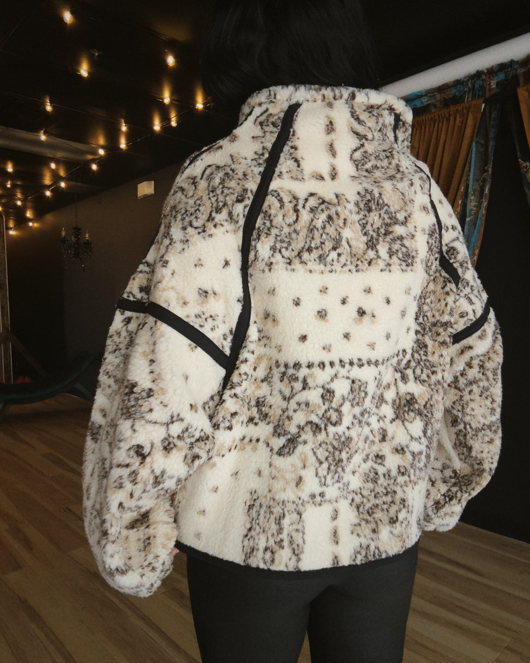 Desert Paisley Half-Zip Pullover - Cream Multi