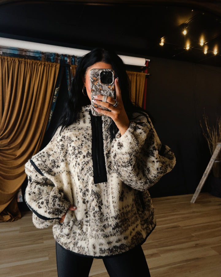 Desert Paisley Half-Zip Pullover - Cream Multi