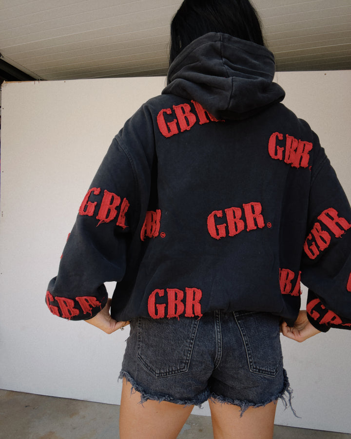 GBR Stitch Hoodie - Washed Black
